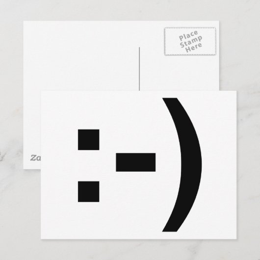 Emoticon Postkarte (Vorne/Hinten)