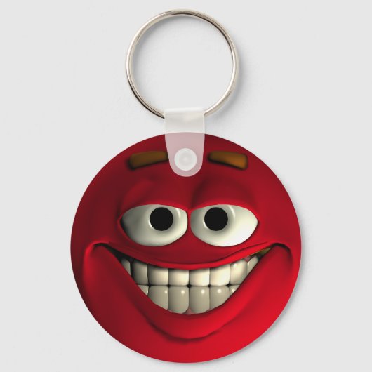 Emoticon Red Schlüsselanhänger (Vorderseite)