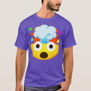 Emoticon schockiert Gesicht mit explodierendem Kop T-Shirt