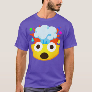Emoticon schockiert Gesicht mit explodierendem Kop T-Shirt