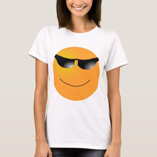 Emoticon-Sonnenbrille T-Shirt (Vorderseite)