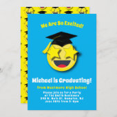 Emoticon Star Eyes Niedlich Graduation Party Einladung (Vorne/Hinten)