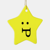 Emoticon Star Ornament - Zungenstich (Rechts)