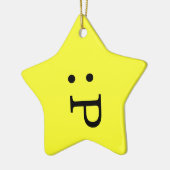 Emoticon Star Ornament - Zungenstich (Links)