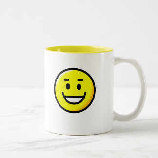 Emoticon-Tasse: Lächeln Zweifarbige Tasse