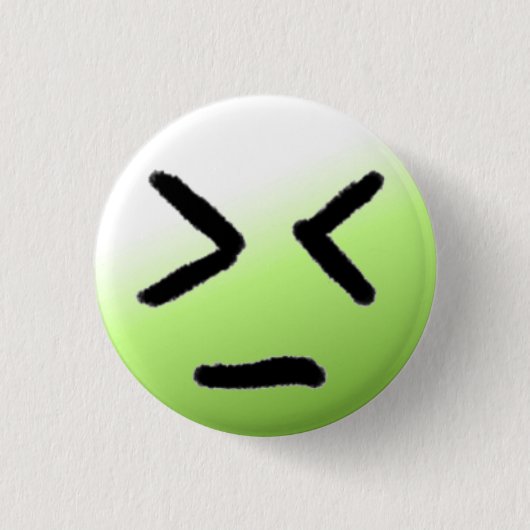 Emoticon-verärgertes Grün Button (Vorderseite)
