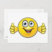Emoticon wirft das Symbol auf Postkarte (Vorne/Hinten)