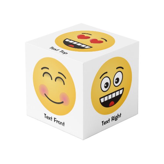 Emoticons Cube Würfel (Vorderseite Schrägansicht)