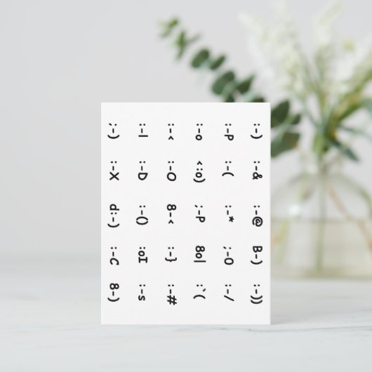 Emoticons Postkarte (Stehend Vorderseite)
