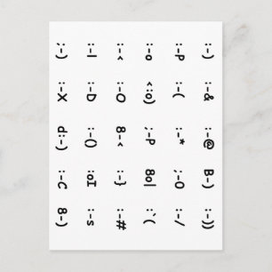 Emoticons Postkarte