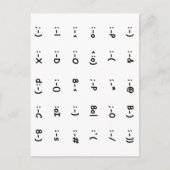 Emoticons Postkarte (Vorderseite)