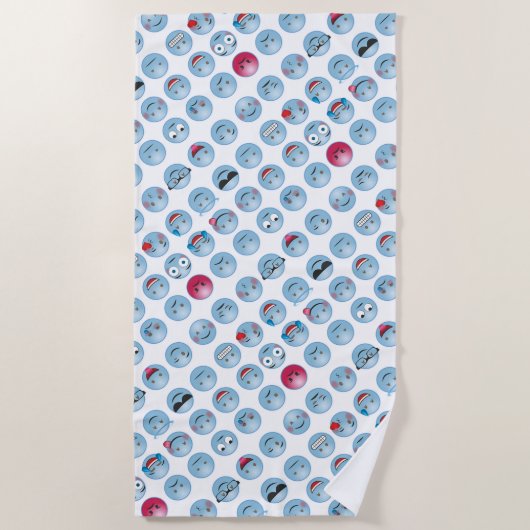 Emoticons Strandtuch (Vorderseite)