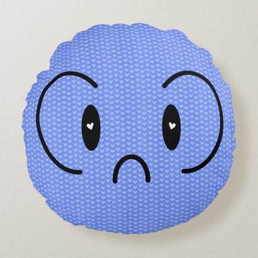 Emotinos nosty kawaii rundes kissen (Vorderseite)