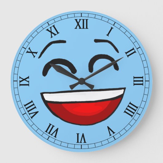 emotion blue große wanduhr (Vorderseite)