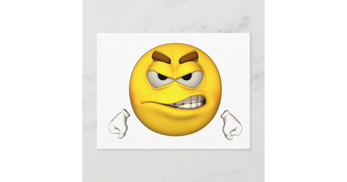 Emotion Typ - Angry Postcard Postkarte | Zazzle.de