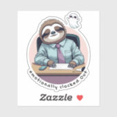 Emotional abgemeldet – Introvertierte Stimmungs-Hu Aufkleber (Blatt)