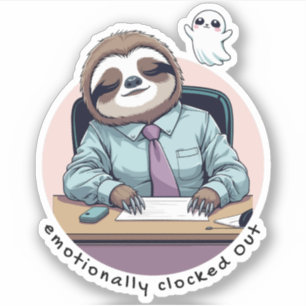 Emotional abgemeldet – Introvertierte Stimmungs-Hu Aufkleber