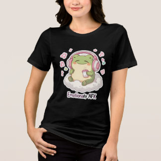 Emotional AFK-Frosch-Shirt – Süßer Gamer-Frosch  Tri-Blend Shirt