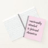 emotional an fiktive Zeichen angehängt Notizblock (Innenseite)