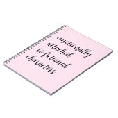 emotional an fiktive Zeichen angehängt Notizblock (Linke Seite)