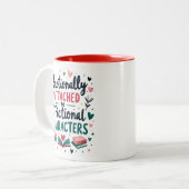 emotional an fiktive Zeichen angehängt Zweifarbige Tasse (Vorderseite Links)