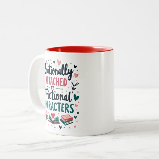 emotional an fiktive Zeichen angehängt Zweifarbige Tasse (Vorderseite Links)