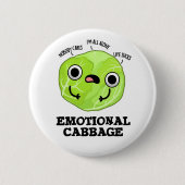 Emotional Cabbage Funny Veggie Pub Button (Vorderseite)