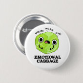 Emotional Cabbage Funny Veggie Pub Button (Vorne & Hinten)