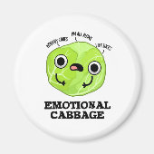 Emotional Cabbage Funny Veggie Pub Magnet (Vorne)