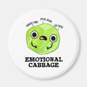 Emotional Cabbage Funny Veggie Pub Magnet
