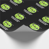 Emotional Cabbage Funny Veggie Pun Dark BG Geschenkpapier (Ecke)