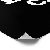 Emotional Cabbage Funny Veggie Pun Dark BG Poster (Ecke)