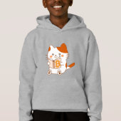 Emotional cat reading Bitcoin book Hoodie (Vorderseite)