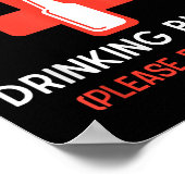 Emotional Drinking Buddy Please Don't Pet Drunk Dr Poster (Ecke)