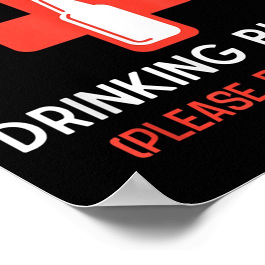 Emotional Drinking Buddy Please Don't Pet Drunk Dr Poster (Ecke)