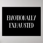 emotional erschöpft poster (Vorne)