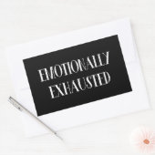 emotional erschöpft rechteckiger aufkleber (Umschlag)