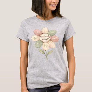 Emotional fließende Blumen-Watercolor-Wellness-Kun T-Shirt