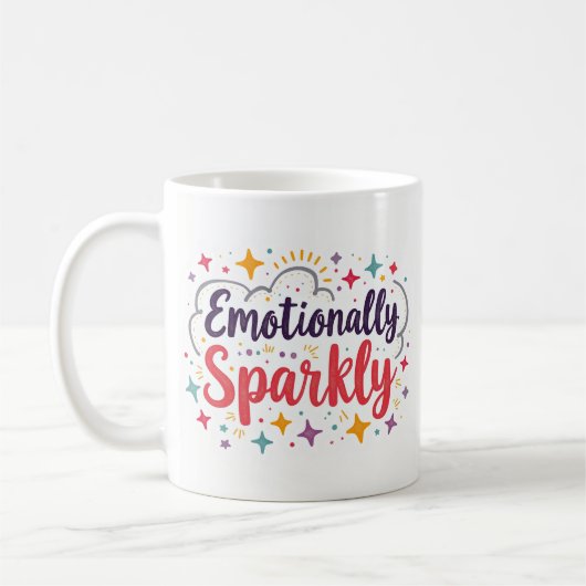 Emotional funkelnd süße Kaffeetasse (Links)