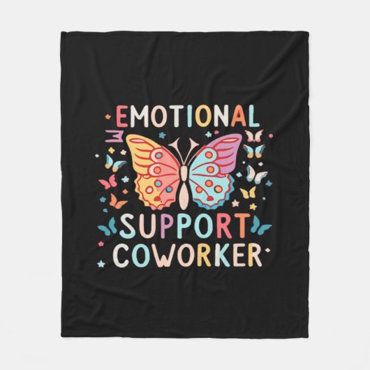 Emotional Help Co-Worker Classic Niedlich Meme Fleecedecke (Vorderseite)