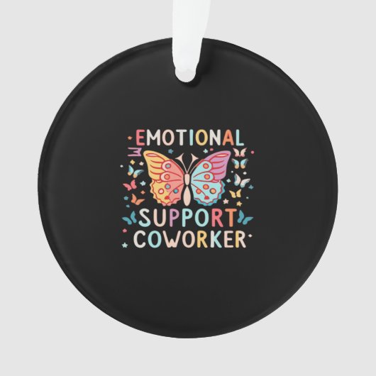 Emotional Help Co-Worker Classic Niedlich Meme Ornament (Vorderseite)