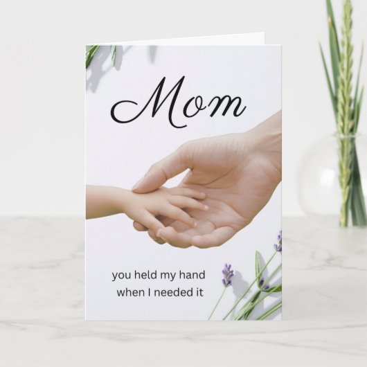 Emotional Mother Appreciation Card lavendar Karte (Vorderseite)