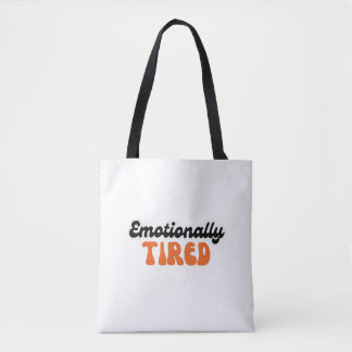 Emotional müdes Retro-Blasentext-Design Tasche