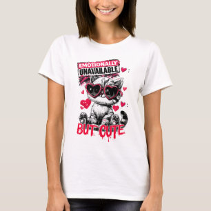 Emotional nicht verfügbar, aber süße Katze mit Son T-Shirt