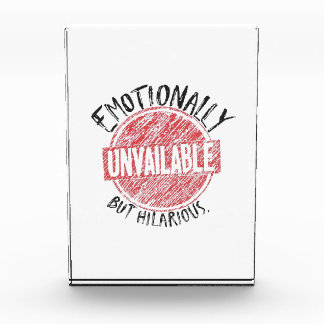 Emotional nicht verfügbar, aber witzig Stempel Fotoblock