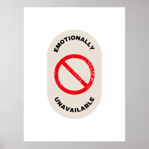 "Emotional nicht verfügbar" Poster