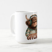 Emotional Offline Highland-Kuh-Grafik Kaffeetasse (Vorderseite Links)