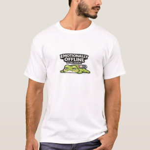 Emotional Offline nach dem Reden Frosch Design T-Shirt