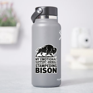 Emotional Support Bison Funny Mental Health Design Aufkleber