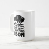 Emotional Support Bison Neurodivergent Humor Kaffeetasse (Vorderseite Links)